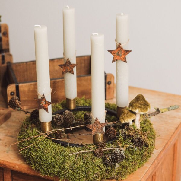 Miško gėrybių advento vainikas