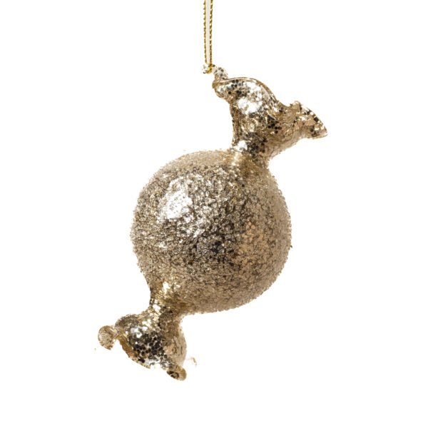 Apvalus didelis sidabrinis saldainis