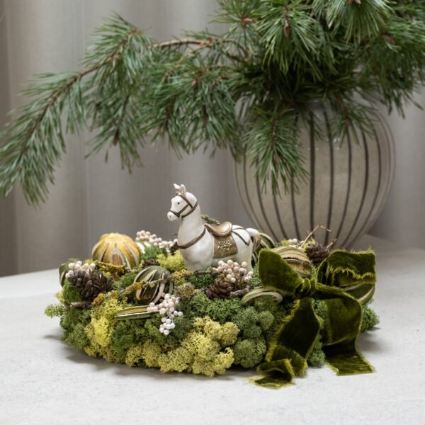 Samanų vainikas su citrusais