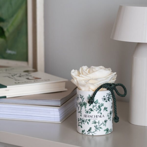 Kvapni stabilizuota rožė – difuzorius (žalia vazelė)