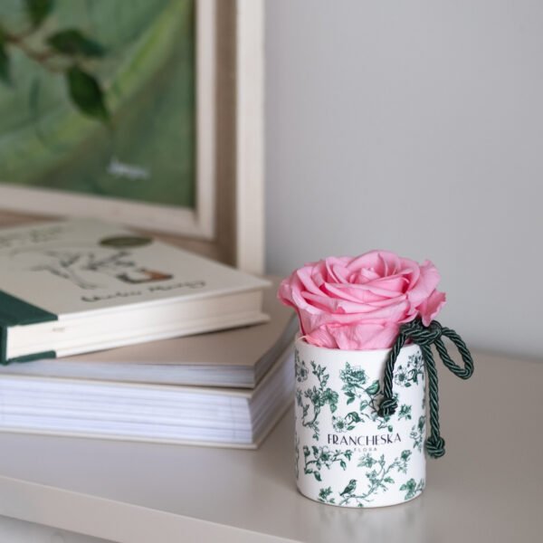 Kvapni stabilizuota rožė – difuzorius (žalia vazelė)